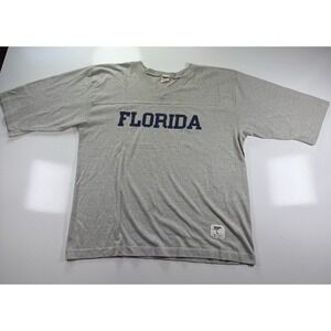 Vintage 80s Collegiate Pacific Florida Gray v-neck T-Shirt size L USA made